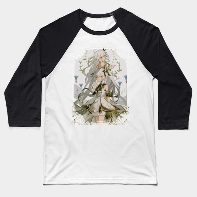 Nahida and Greater Lord Rukkhadevata - Genshin Impact Baseball T-Shirt by SaucyBandit